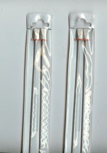 Single-pointed knitting pins  3½mm  40 cm long